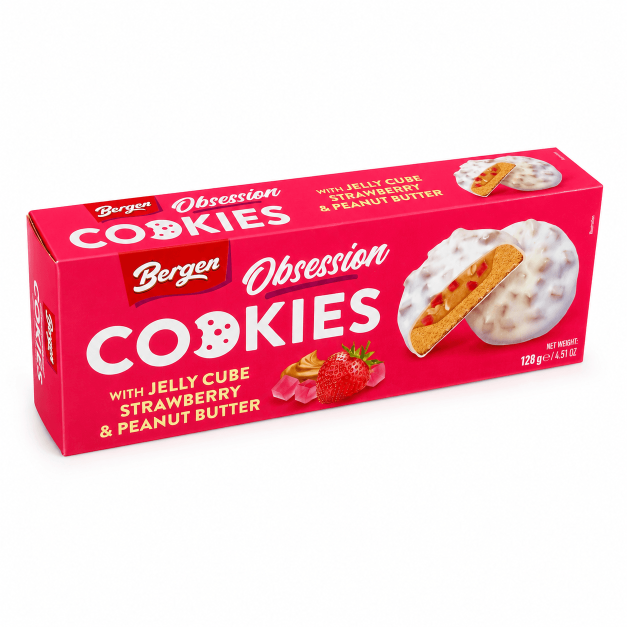 Bergen Cookies Jelly Cube Strawberry & Peanut Butter