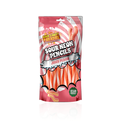 Candy Paradise Sour Neon Pencils Juicy Peach