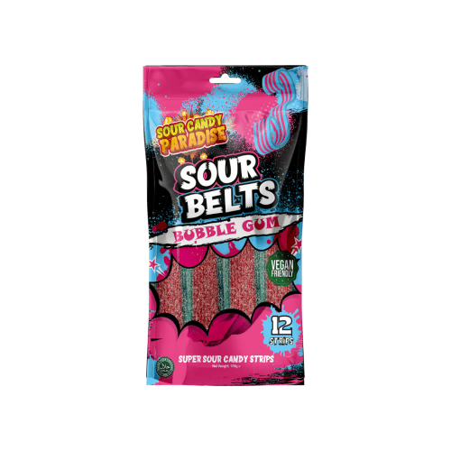 Sour Candy Paradise Sour Belts Bubblegum