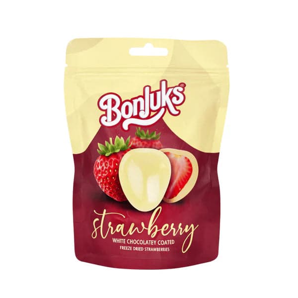 Bonjuks Freeze Dried Strawberry White Chocolate